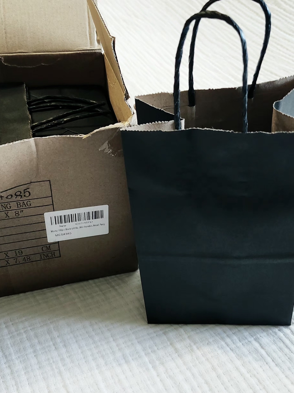Bulk Black Paper Bags – 5" x 8"